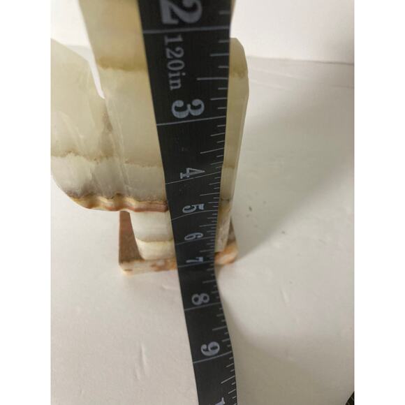 Vintage Hand Carved Onyx Mexican Man/Cactus Bookend 7"Tx5"wide - Picture 6 of 7